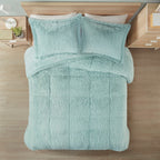 Twin/Twin XL Shaggy Long Fur Comforter Mini Set