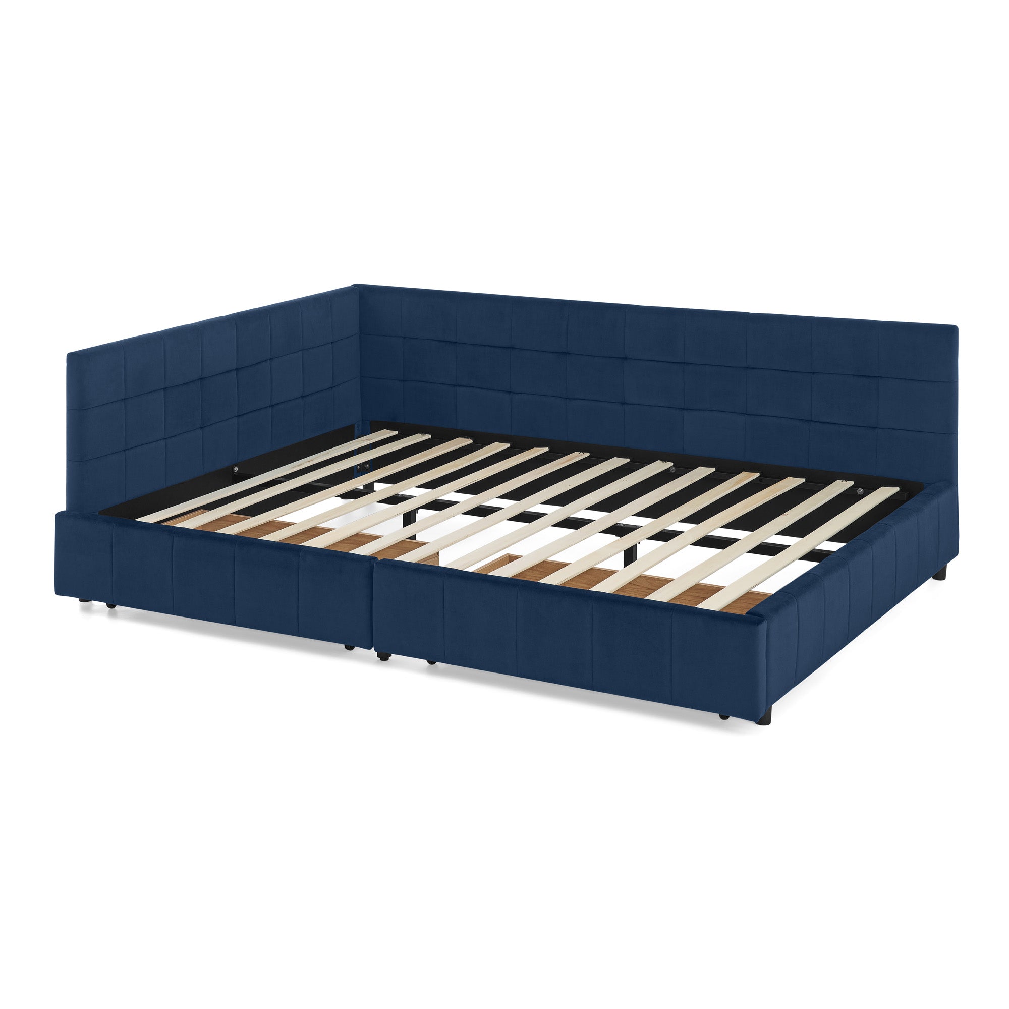 Queen Size Storage Upholstered Tufted Bed Frame