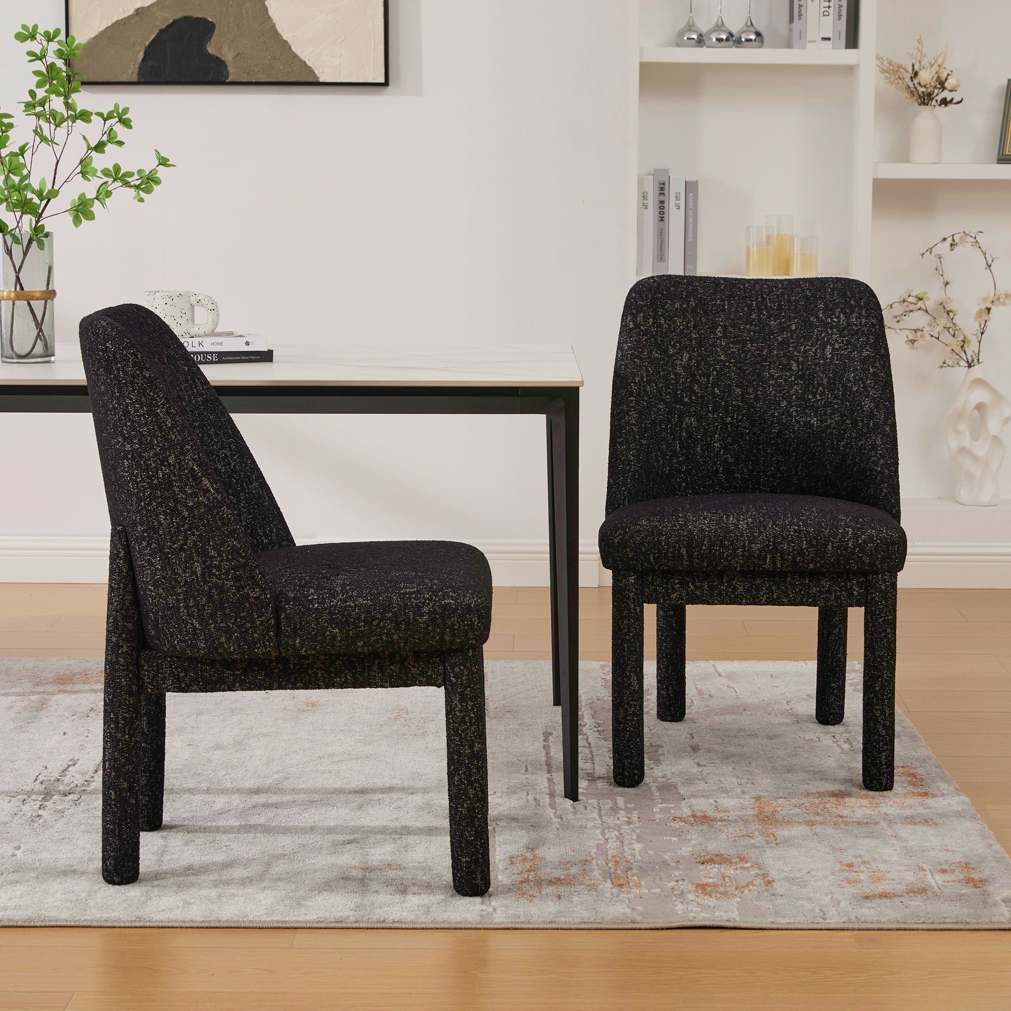 21.46" Wide Modern Minimalist Dining Chair Set of Two