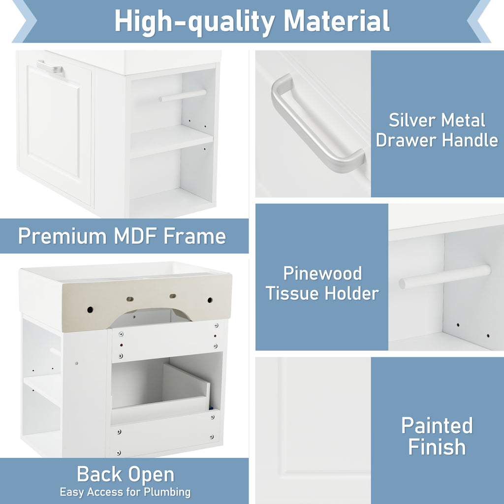 21.8 Inch Bathroom Vanity with Sink