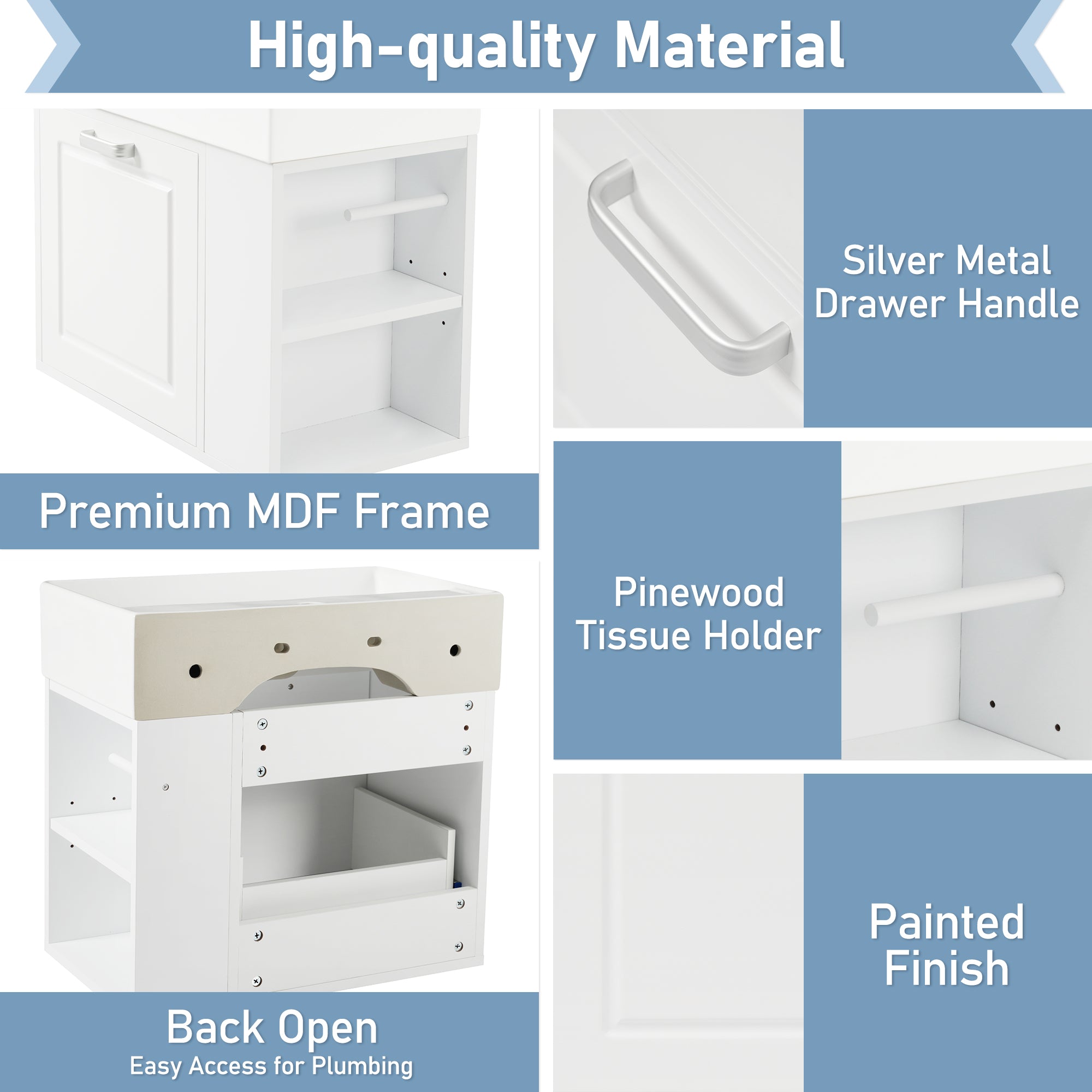 21.8 Inch Bathroom Vanity with Sink