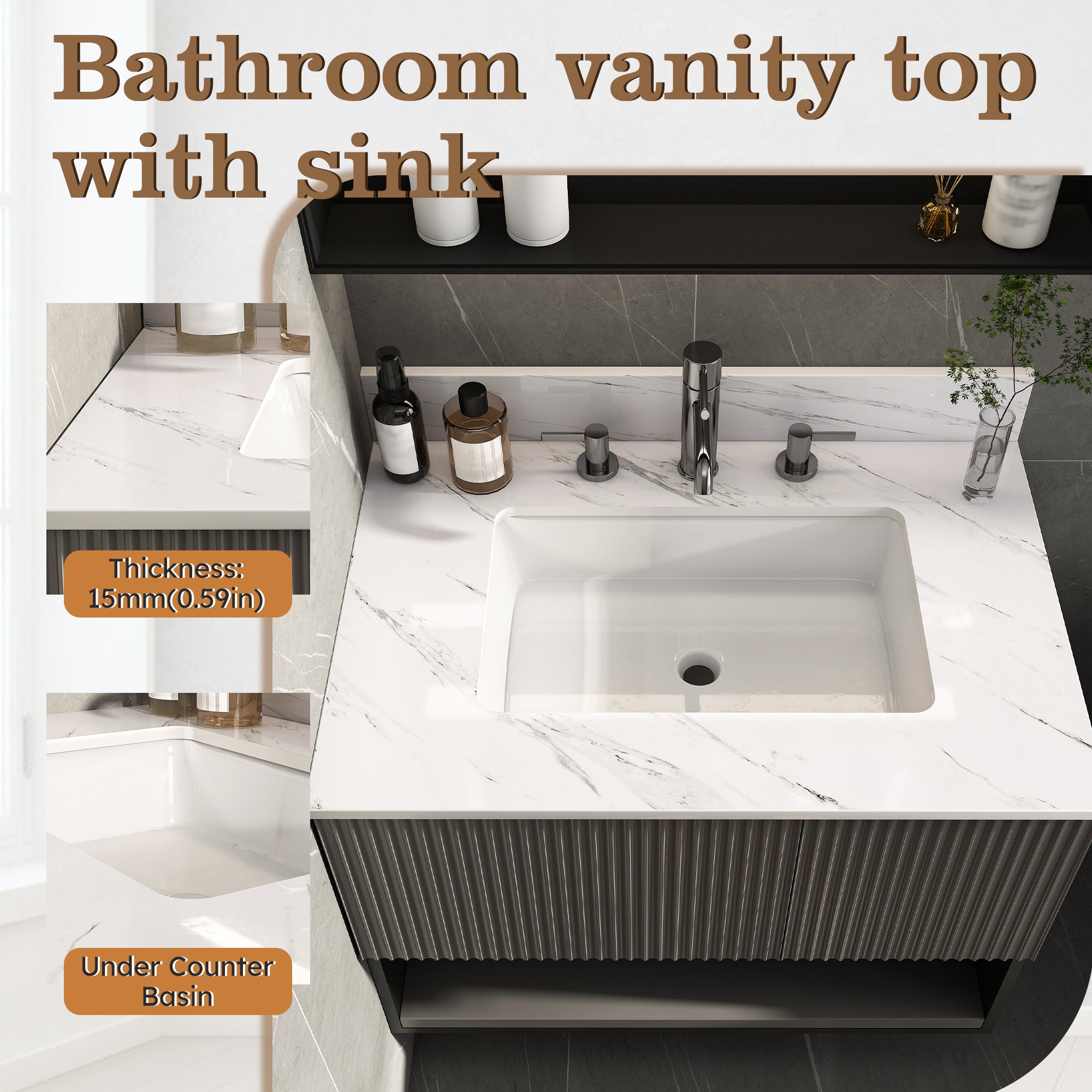 31 Inch Marble Vanity Top