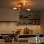 Ephemeral Four Lights Semi Flush Mount Pendant