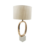 D14x28.5" Oval Shape Cut Out Metal Table Lamp