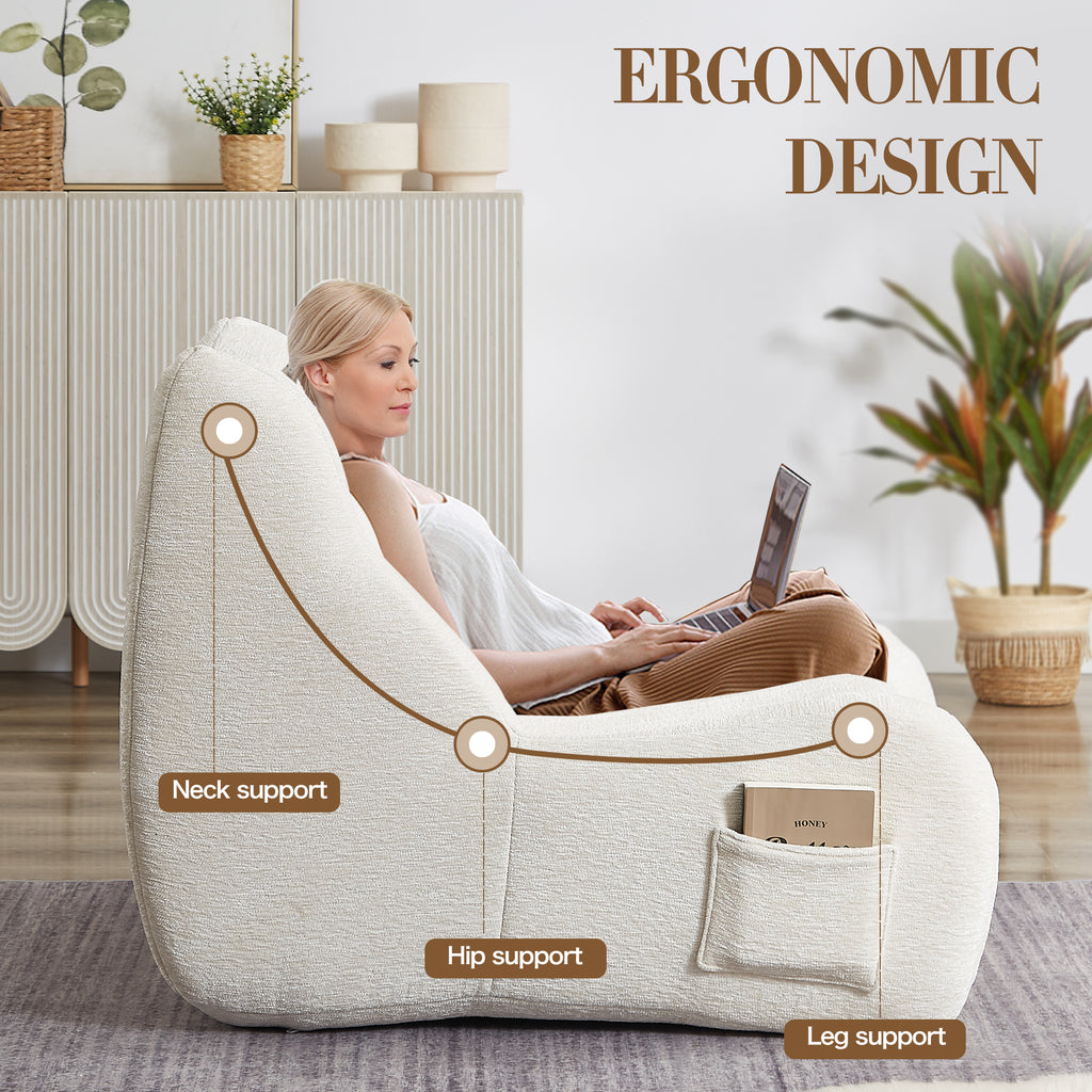 Bean Bag Chair for Adults with Armrests