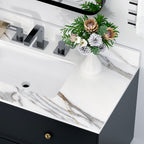 43 Inch Carrara Marble Vanity Top with Undermount Sink