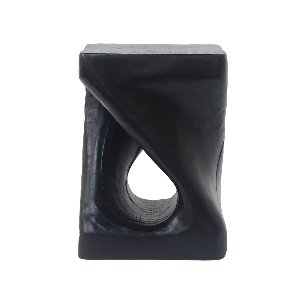 MGO Twist Shape Side Table, Wood-like texture