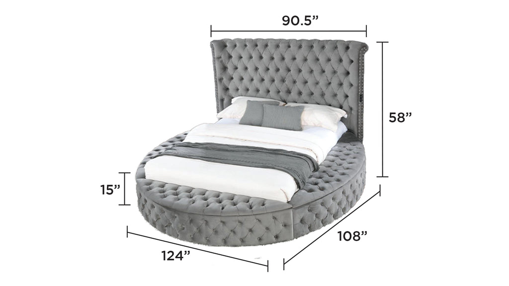 Hazel King Size Tufted Storage Bed