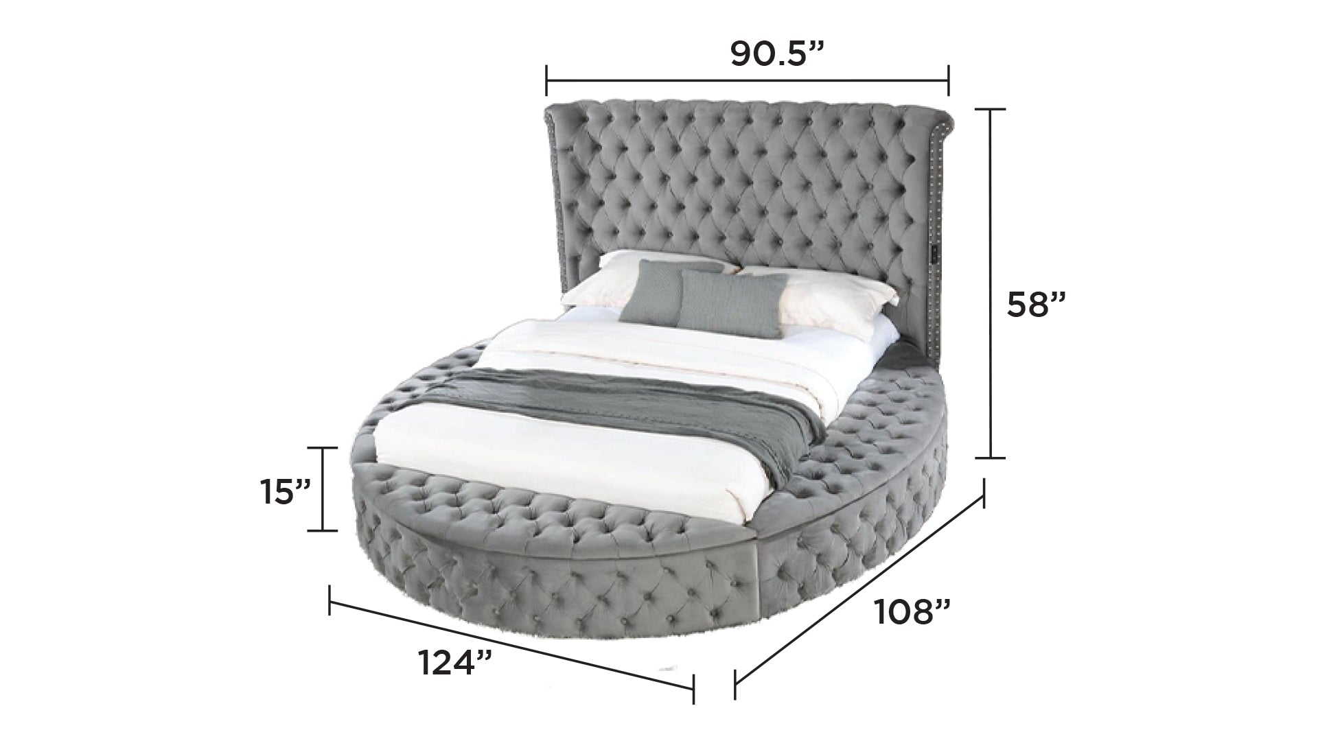 Hazel King Size Tufted Storage Bed