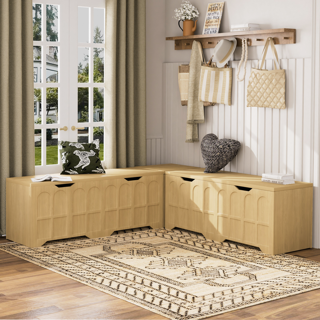 3-Piece L-Shaped Multifunctional Storage Bench