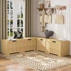 3-Piece L-Shaped Multifunctional Storage Bench