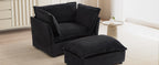 Modern Armchair Sofa with Movable Ottoman