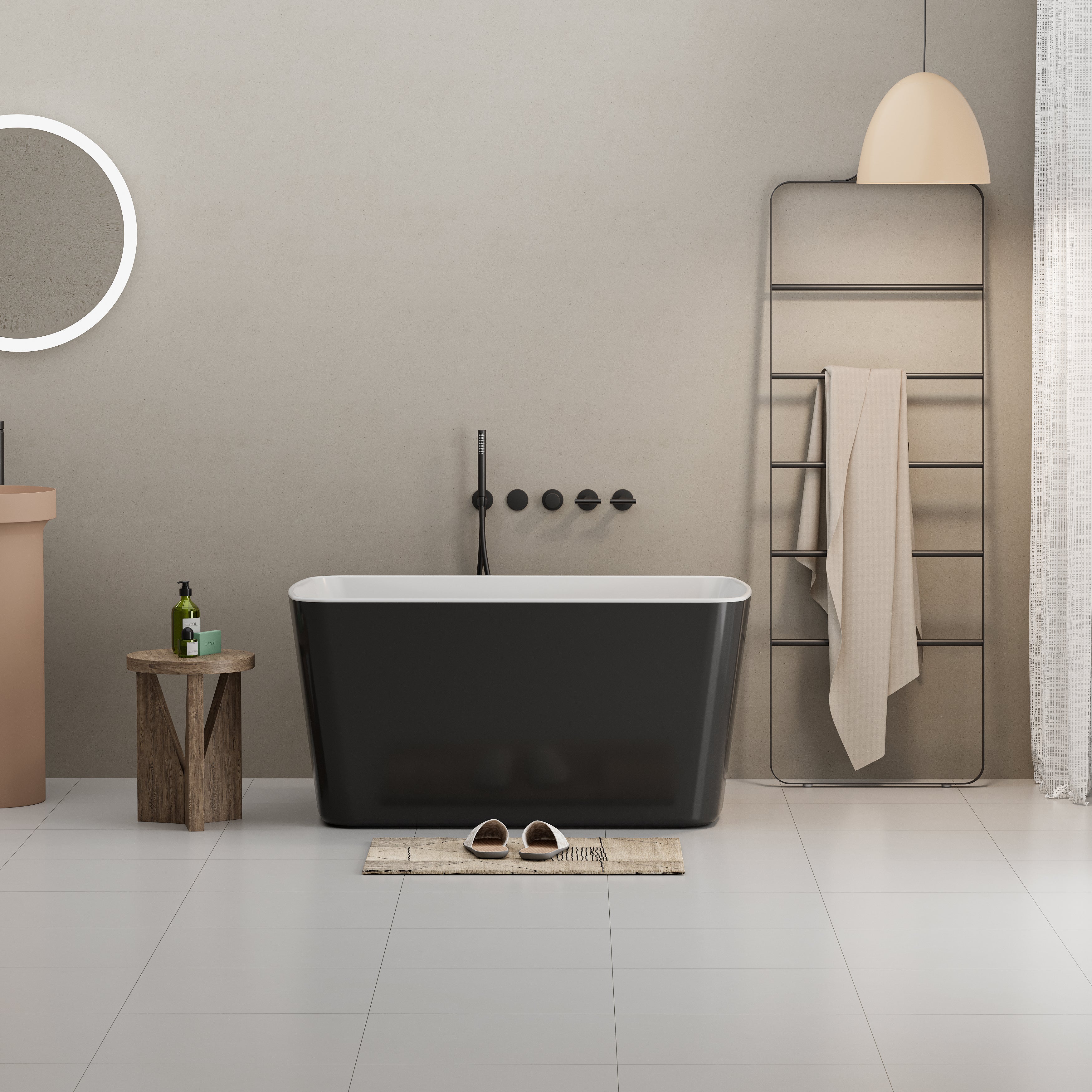 49" Acrylic Freestanding Soaking Bathtub