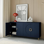 Modern Lacquered 4 Door Wooden Cabinet Sideboard