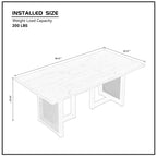 86.61 Inch Oversize Rectangular Waves Dining Table