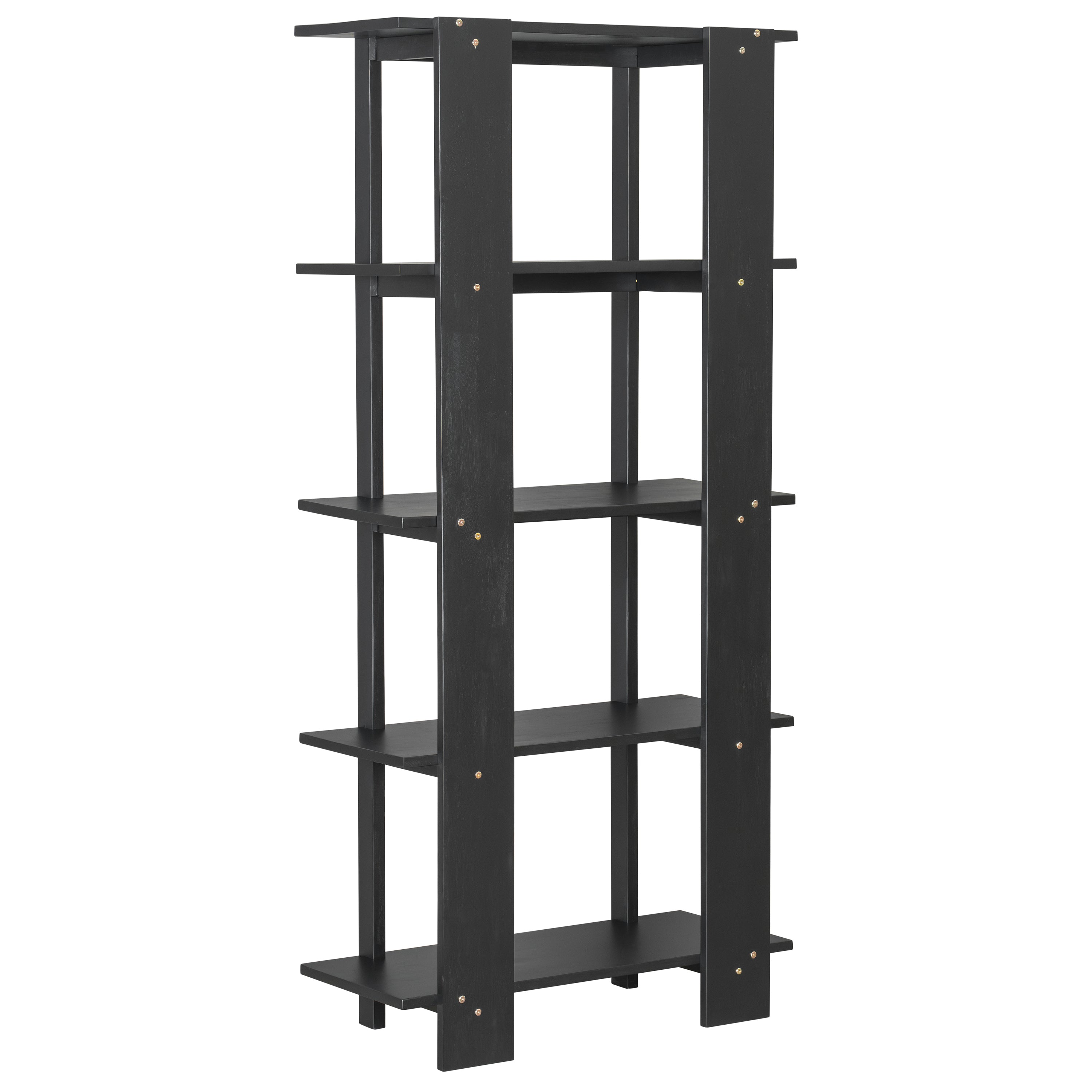4-Tier Wooden Open Bookcase