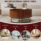 31.5" Round Coffee Table with Storage