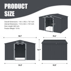 Outdoor Storage Shed 8 x 10 FT