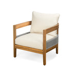 Porto Outdoor Club Chair And Concrete Travertine Side Table