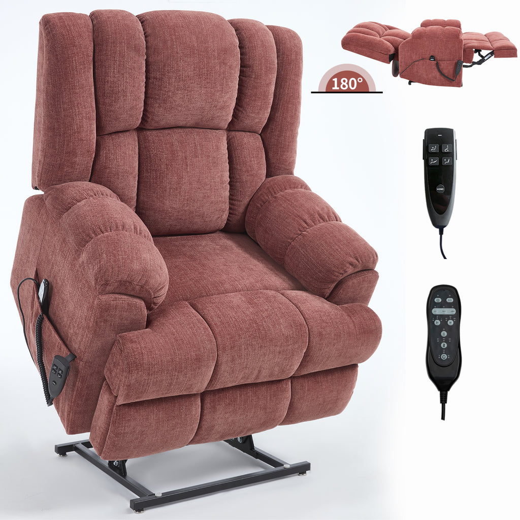 Dual Motor Heat Massage Electric Power Lift Recliner