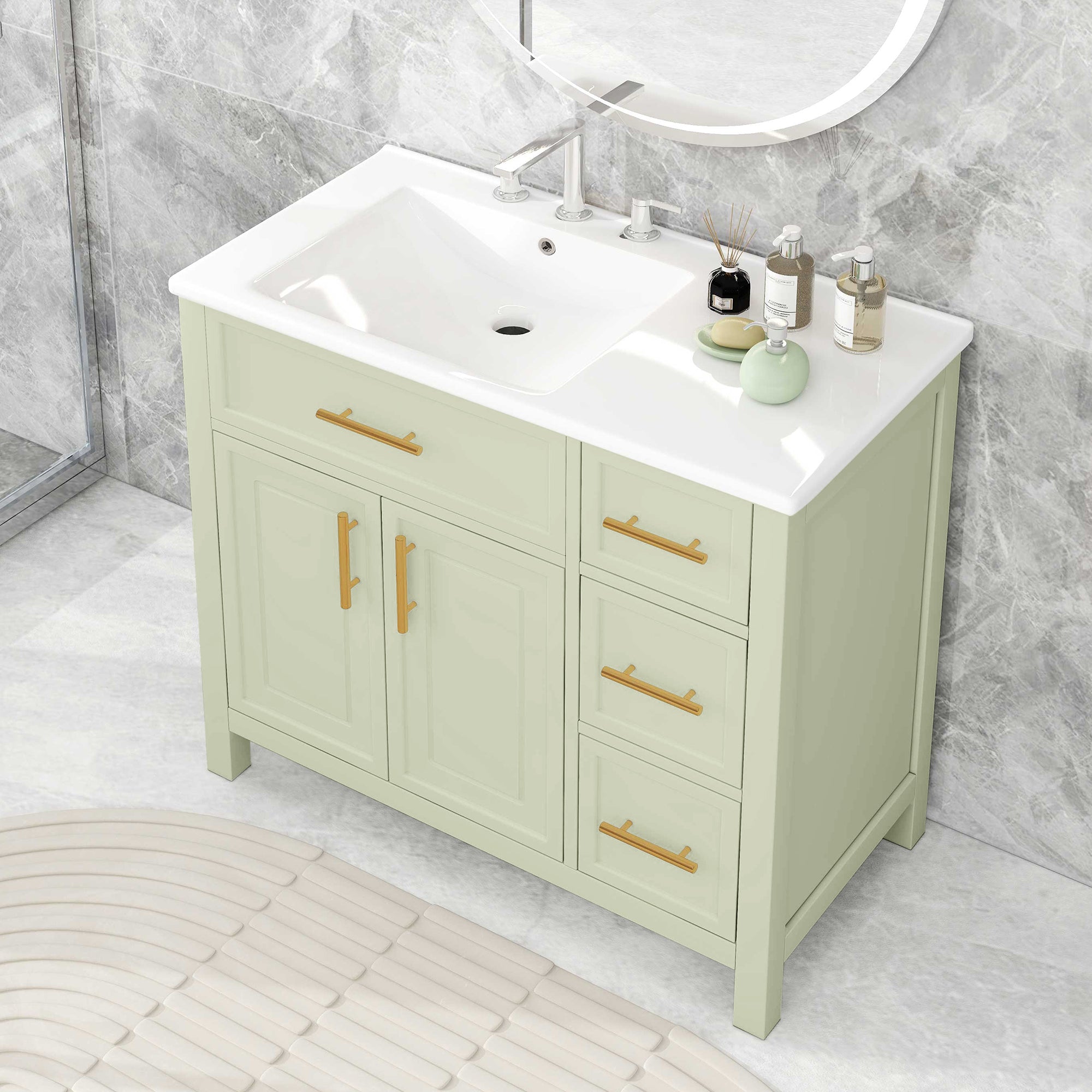 36" Bathroom Vanity with Sink Top