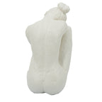 10.5x4.5x9" Seated Stone and Resin Woman Figurine