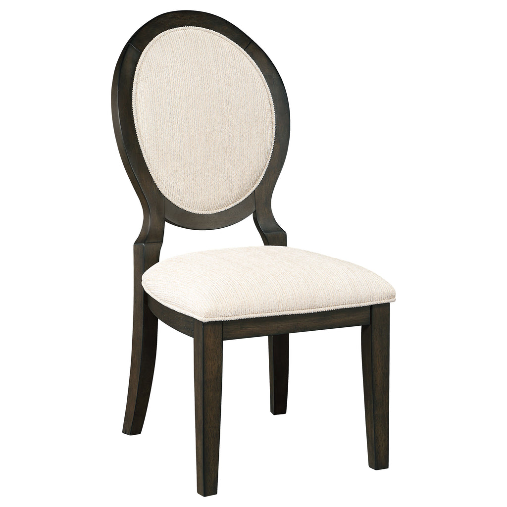 Fulton Dark Cocoa Oval Back Dining Side Chair Set (2 of Set)