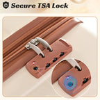 3 Piece Expandable Hard Shell ABS Suitcases with TSA Lock