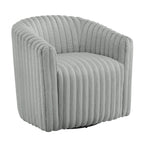 Alexa Ultra Plush Wide Cord-like Swivel Barrel Chair