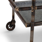Percy Galvanized Metal Bar Cart
