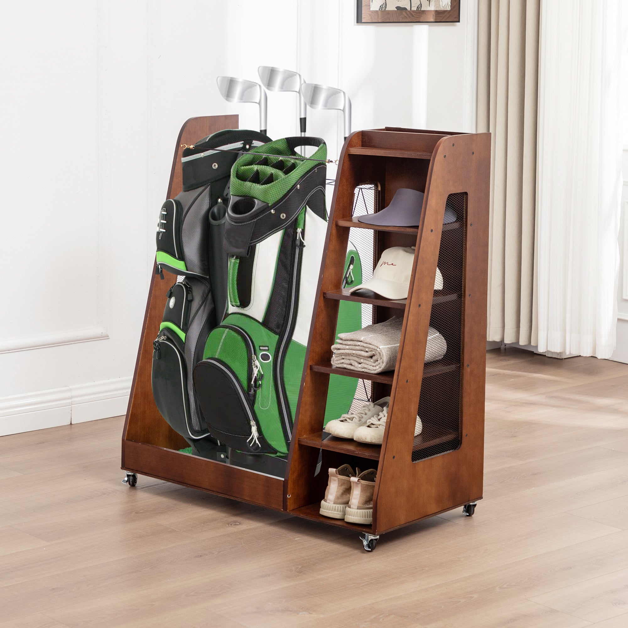 Golf Bag Organizer for Garage