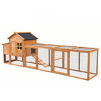 Large Chicken Coop with Run and Nest Box