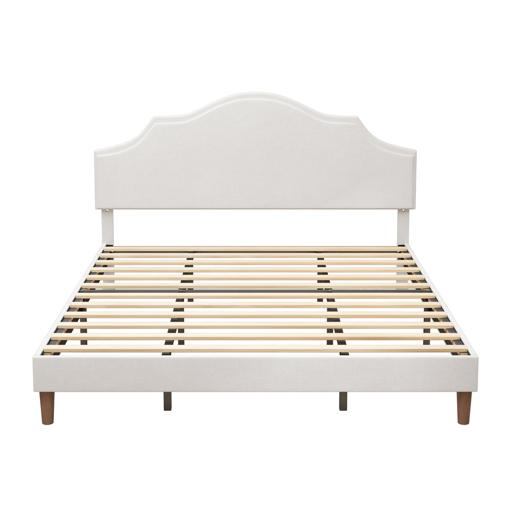 King Size Bed Frame with Adjustable Headboard