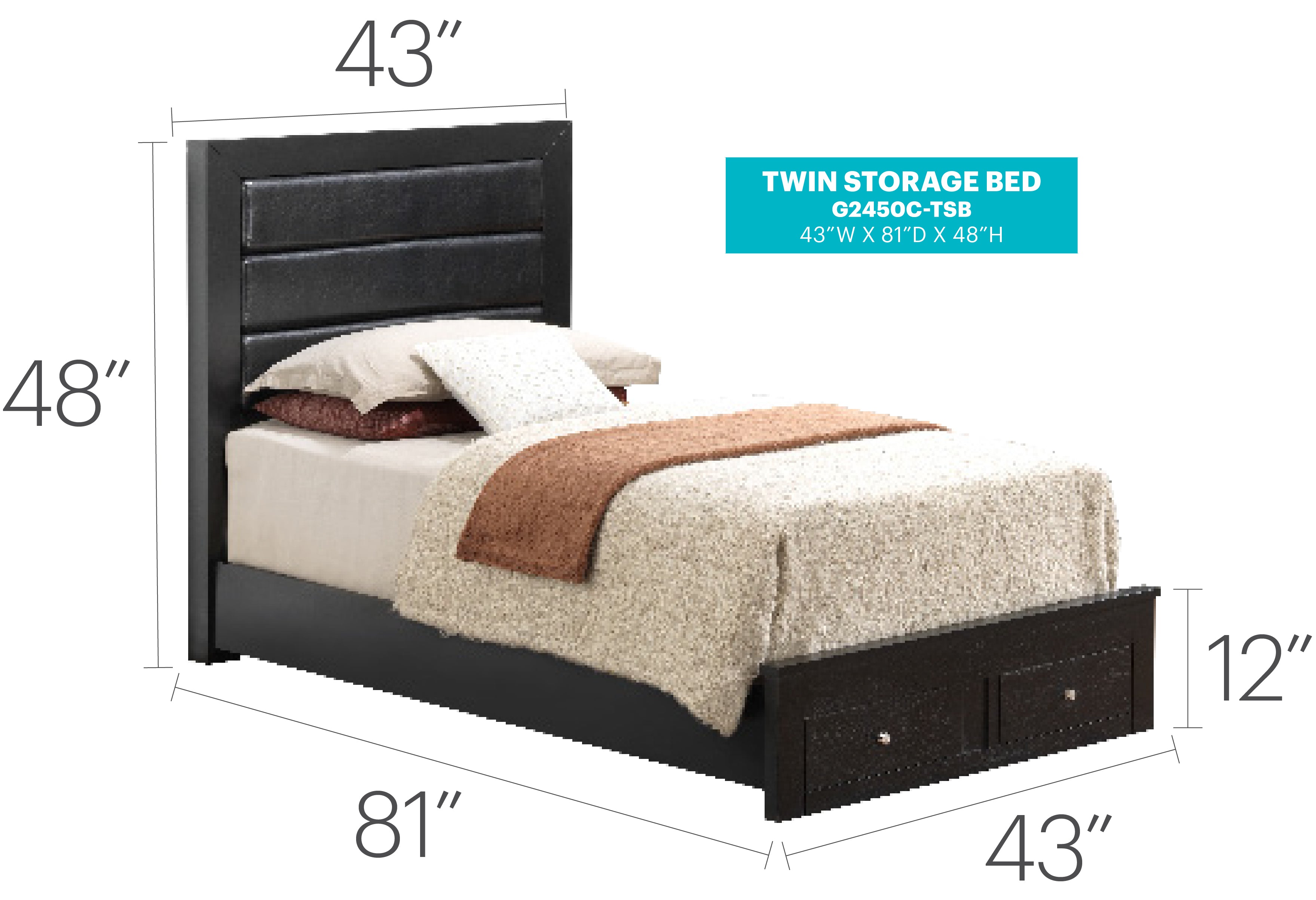 Elegant Twin Storage Bed With Versatile Appeal