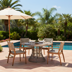 Durable Outdoor Dining Chair with Acacia Wood Frame
