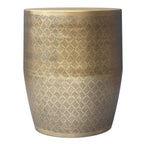 Johnsen 18 Inch Cross Hatch Pattern Accent Table