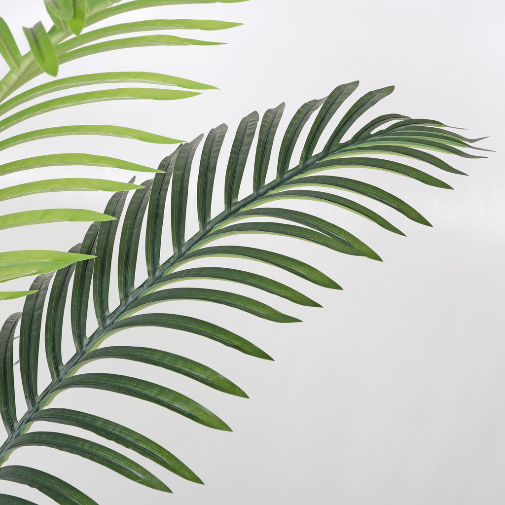 6-Foot Artificial Palm Tree Set of 2, Realistic Tropical Faux Plants, Green Leaves