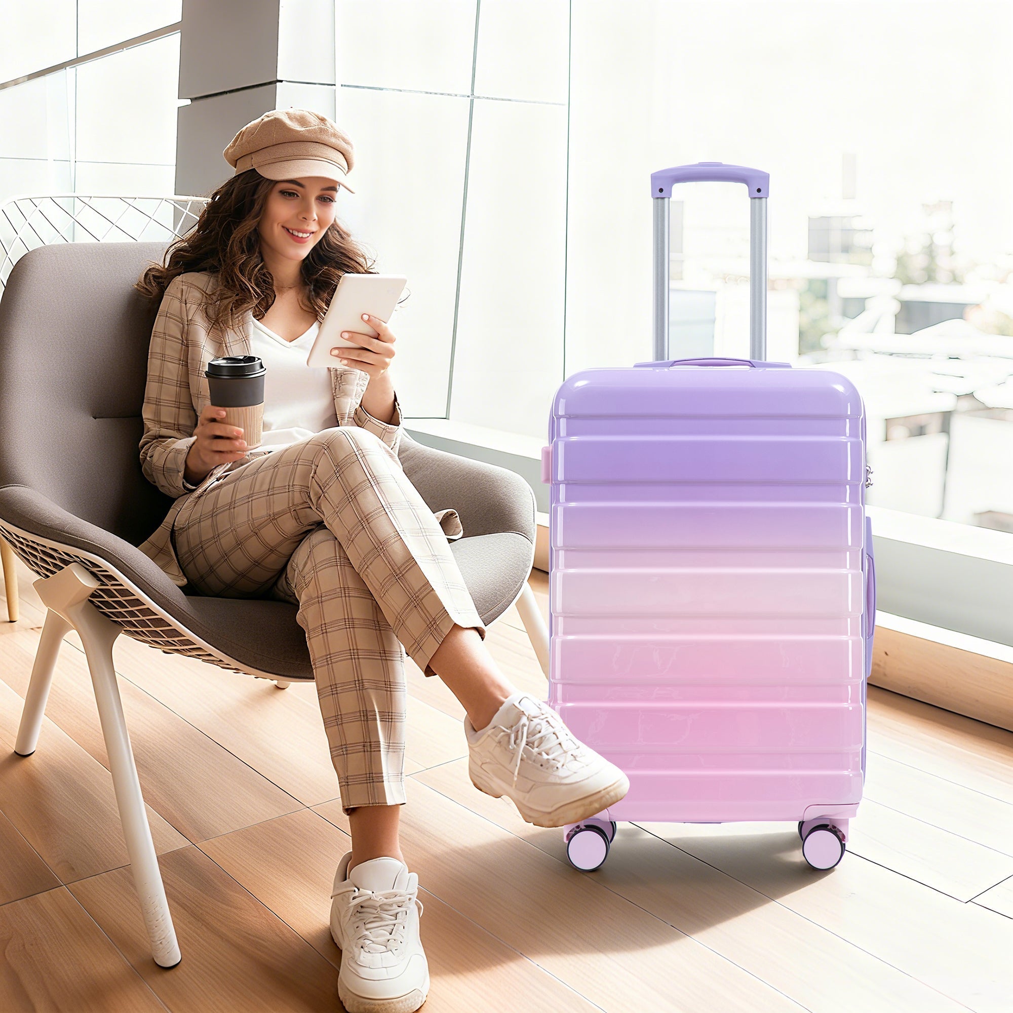 20'/24'/28' 3-Piece PC Spinner Wheel Luggage Set