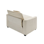 Mid-Century Modern Set of 2 Sofas with One 3-Seater Sofa and One Single Accent Chair