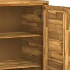 Lowry 39 Inch Wide Solid Acacia Wood Medium Storage Cabinet