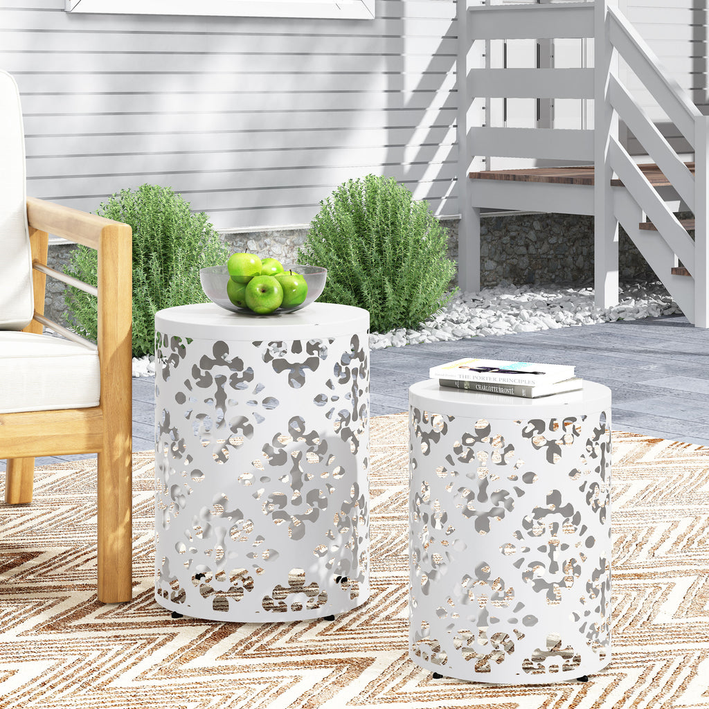 Metal Set of 2 End Tables