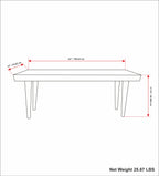 Durham 43 Inch Wide Solid Mango Wood Bench in Distressed