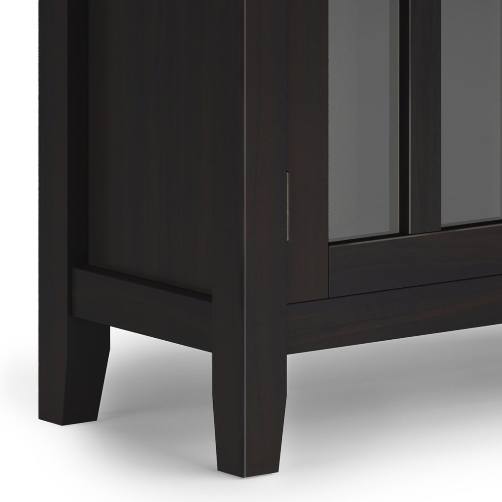Artisan 30 Inch Wide Solid Wood Low Storage Cabinet in Hickory