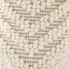Bordon Ivory Textured Pom-Pom Stool - Clearance