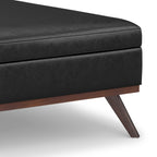 Owen 40 Inch Wide XL Square Coffee Table Storage Ottoman