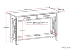 Kitchener 47 Inch Wide Solid Wood Console Sofa Table in Farmhouse