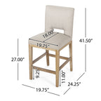 27 Inch Counter Stools, Set of 2, Fabric