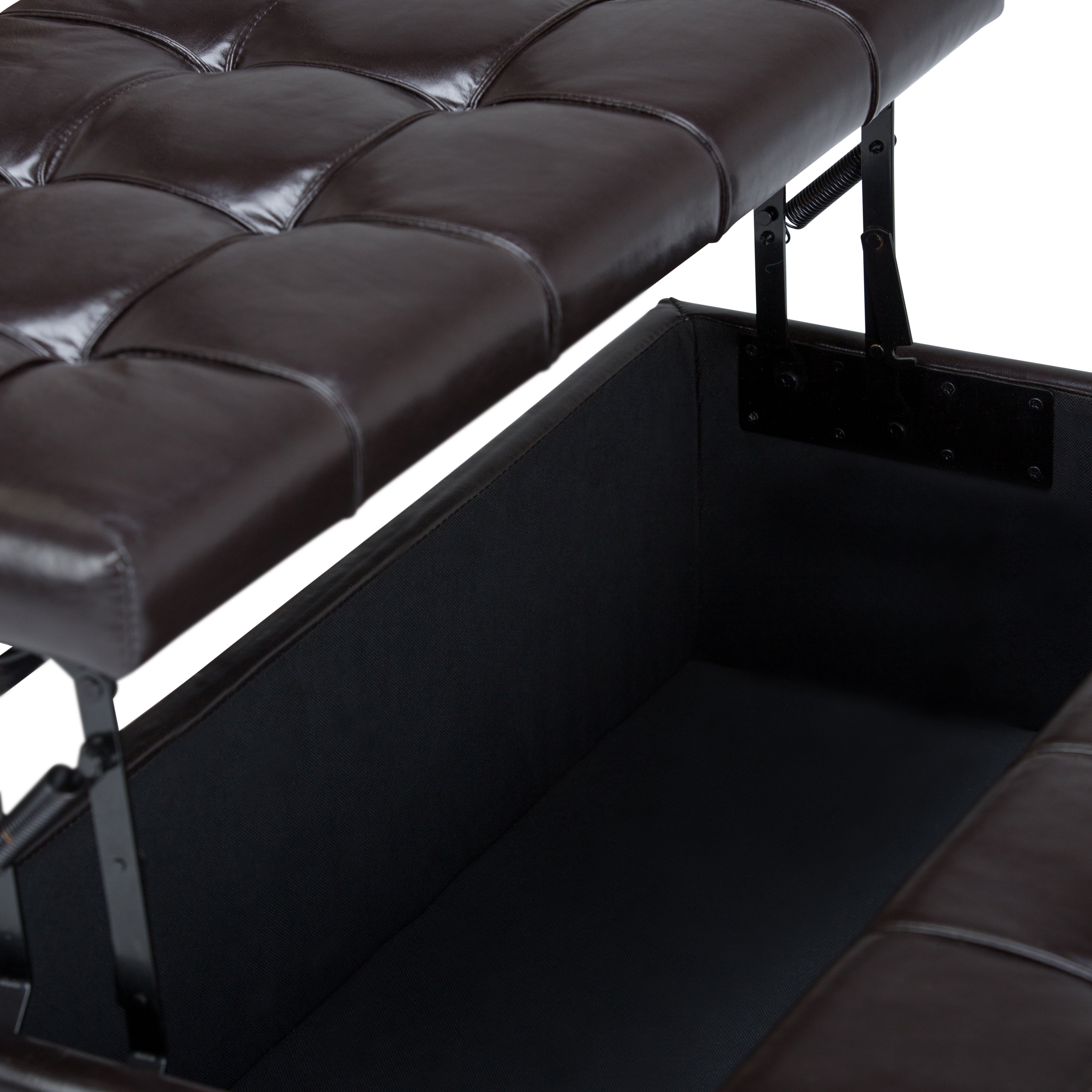 Harrison 36 Inch Wide Coffee Table Storage Ottoman in Tanners