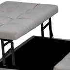 Harrison 36 Inch Wide Coffee Table Storage Ottoman in Dove