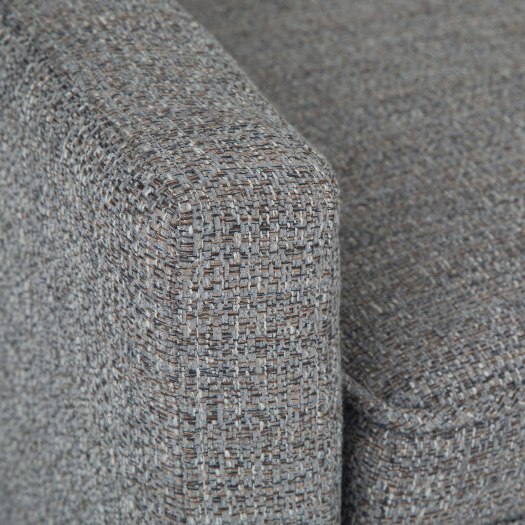 Parris 50 Inch Wide Upholstered Bench in Pebble